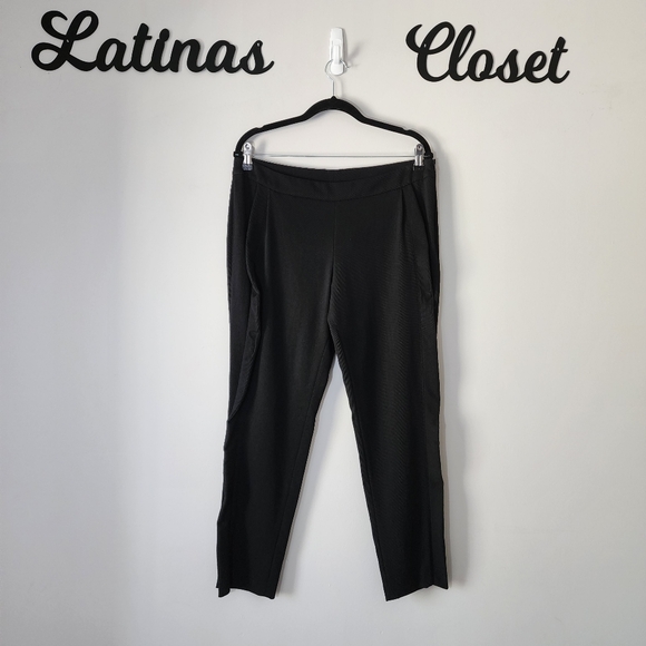 Akris Punto Straight Leg Cropped Tricotine Wool Ruffled Detail Pants Size 10 - Picture 4 of 14